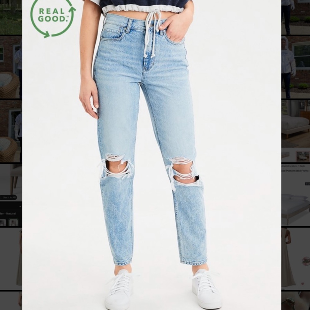 American Eagle High Waisted Mom Jean